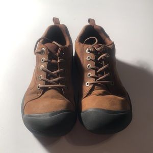 Boys keen leather outdoors waterproof lace up shoes